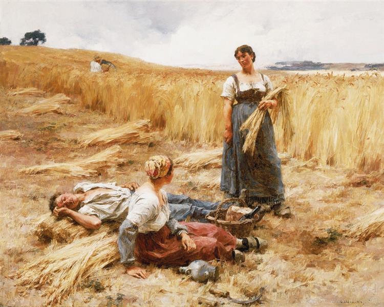Harvesters at Mont-Saint-Père, 1883 - Леон Лермитт