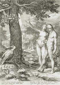 Adam and Eve Before the Tree of Knowledge - Jan Saenredam