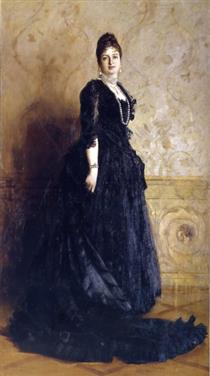 Portrait of Her Majesty Queen Margaret of Savoy - Cesare Tallone