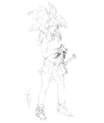 jungle girl with bird - Claire Wendling