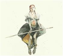 girl with spear - Claire Wendling