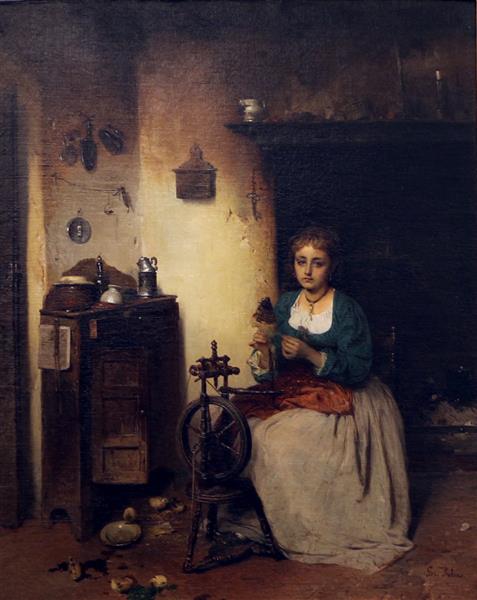 The spinner, 1863 - Gerolamo Induno