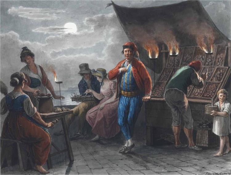 Oyster and seafood seller, 1822 - Saverio della Gatta
