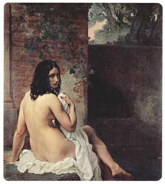 Susanna at her Bath (2nd version), 1859 - Francesco Hayez