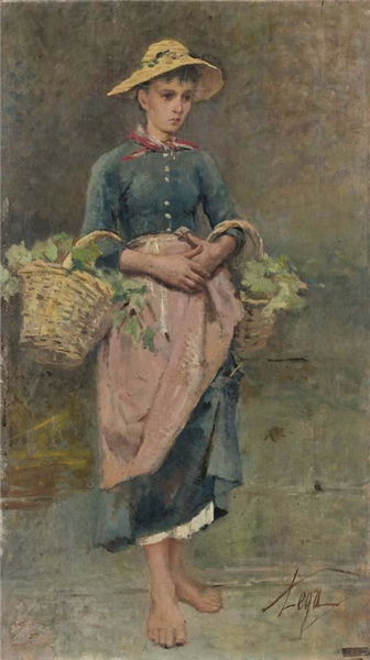 Peasant woman near Florence, c.1886 - Сільвестро Лега