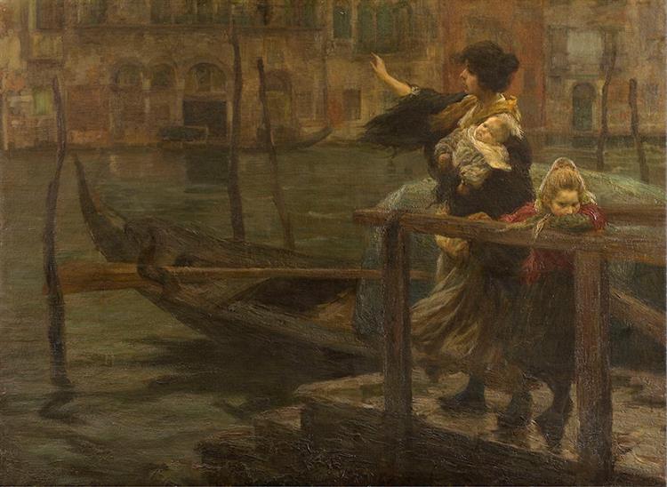 The crossing or The sailor's departure, 1901 - Alessandro Milesi