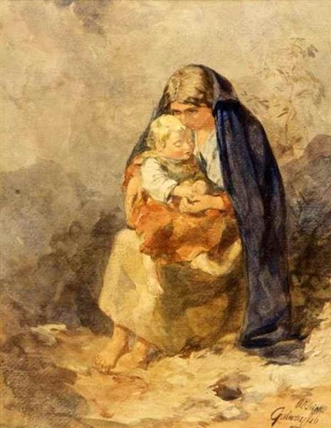 The Irish mother, 1846 - Alfred Downing Fripp