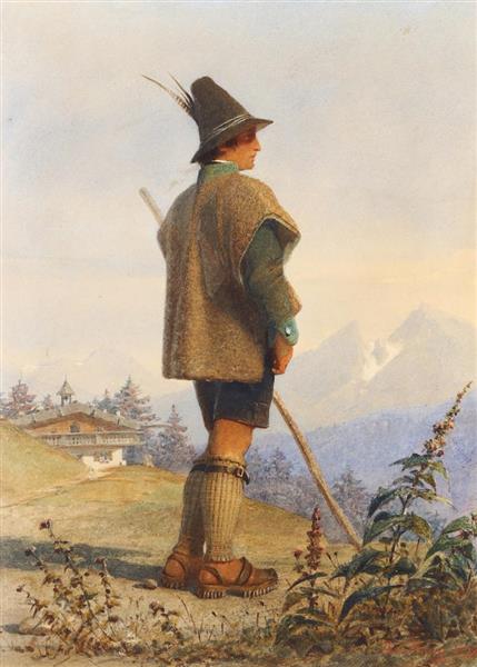 A Tyrolese shepherd, 1857 - Carl Haag