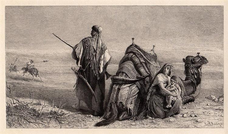 Danger in the desert, 1878 - Carl Haag