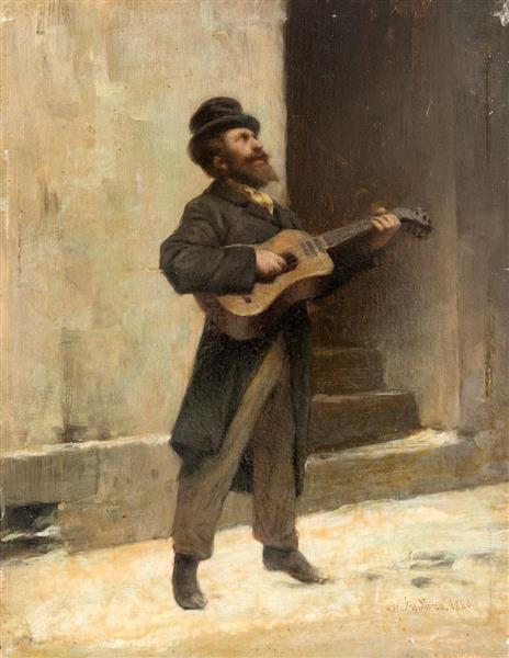 Wandering musician, 1860 - Джироламо Индуно