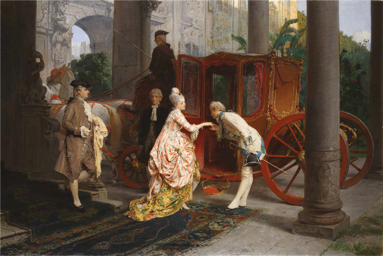 The kiss of the hand, 1877 - Gerolamo Induno