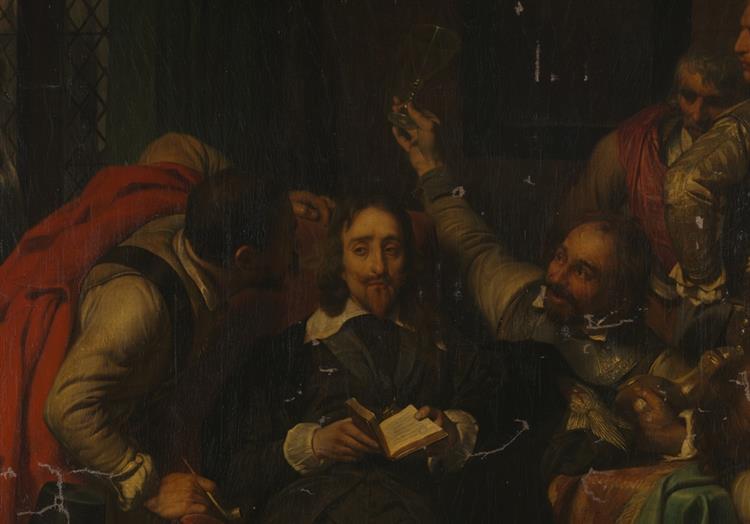 Charles Ier insulté par les soldats de Cromwell, 1836 - Поль Делярош