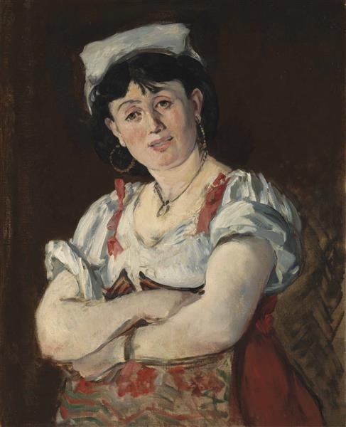 The Italian woman, 1860 - Эдуард Мане