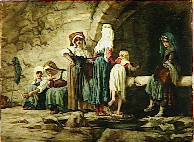 Peasants at the fountain said before - Эрнст Эбер