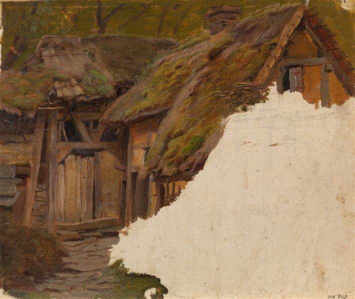 Study of an old Farm, 1837 - 1840 - Адольф Тидеманд