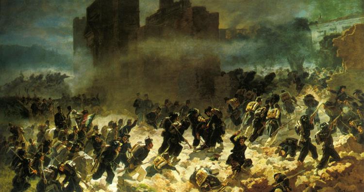 The breach of Porta Pia, 1880 - Карло Адемолло