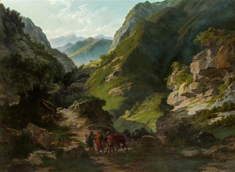 Travellers in the mountains, 1850 - Carlo Ademollo