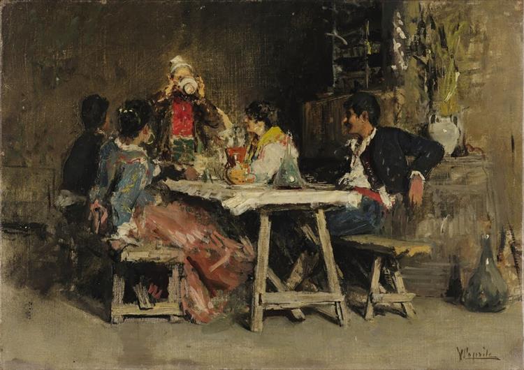 Wedding dinner, 1880 - 1887 - Винченцо Каприле