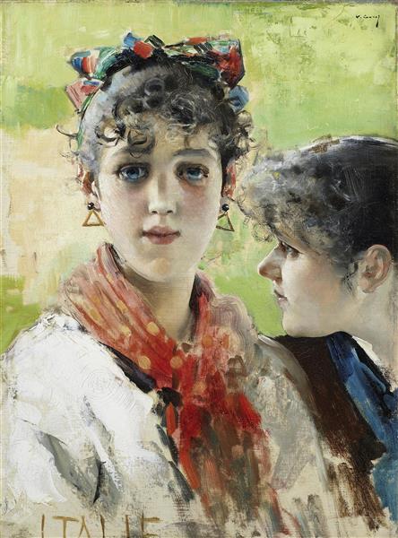 Two young girls - Vittorio Matteo Corcos