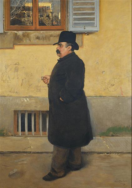 Portrait of Pietro Coccoluto Ferrigni known as Yorick son of Yorick, 1889 - Витторио Маттео Коркос