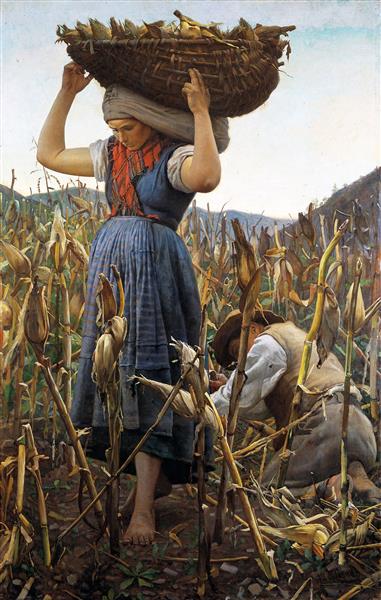 The corn harvest, 1881 - Achille Glisenti