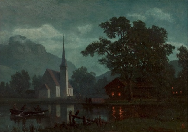 Lake Lucerne, Switzerland, 1856 - Albert Bierstadt