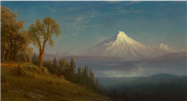 Mount St. Helens, Columbia River, Oregon - Альберт Бірштадт