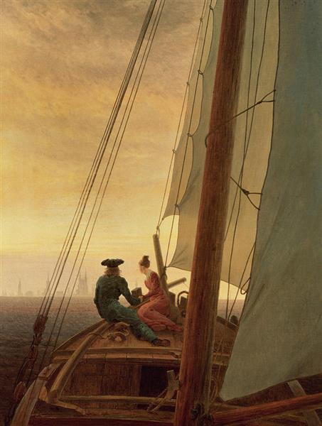 On Board a Sailing Ship, 1818 - 1820 - Caspar David Friedrich