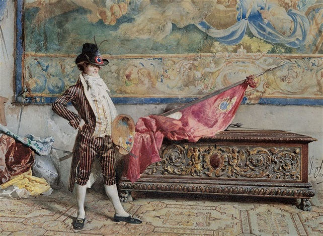 Allegorical portrait of a painter as a republican, 1874 - Gustavo Simoni