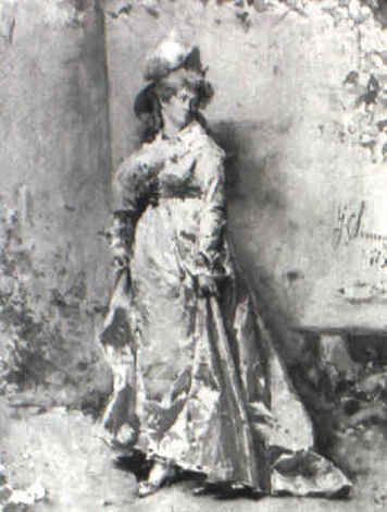 Woman in the garden, 1875 - Gustavo Simoni