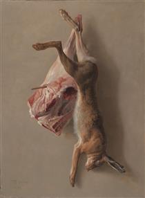 A Hare and a Leg of Lamb - Jean-Baptiste Oudry