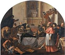 St. Charles of Bohemia visits the plague patients - Karel Škréta