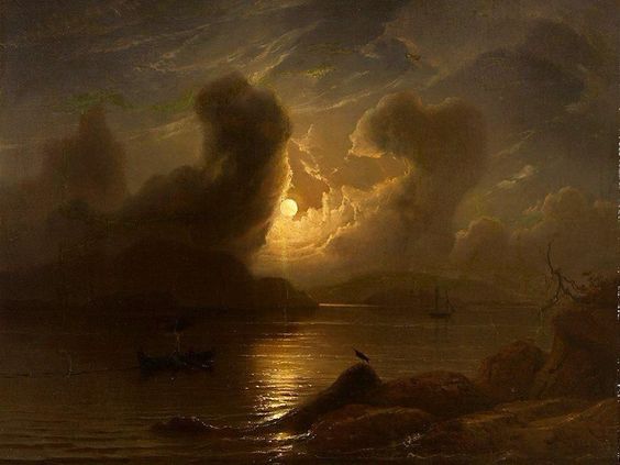 Full Moon over the River - Knud Baade