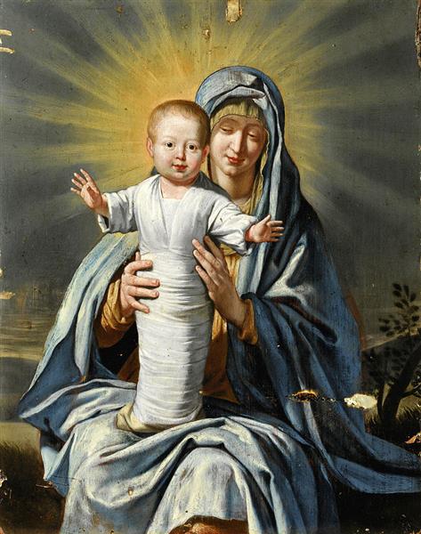 The Virgin with the Swaddled Child - Philippe de Champaigne