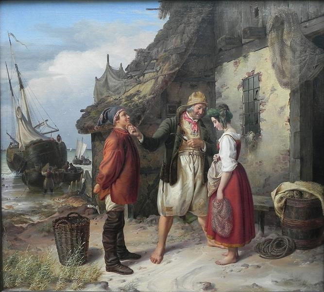 Marriage proposal in Helgoland, 1834 - Рудольф Иордан