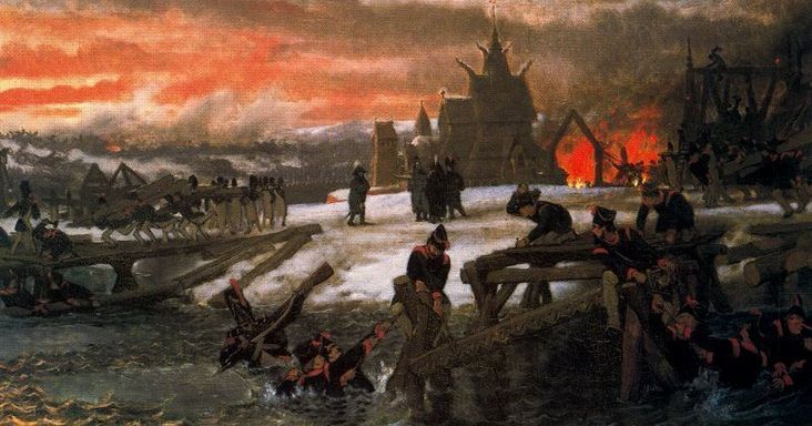 The passage of the Berezina (1812), 1859 - Лоуренс Альма-Тадема