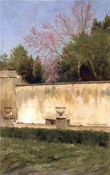 A Corner of the Gardens of the Villa Borghese - 勞倫斯·阿爾瑪-塔德瑪