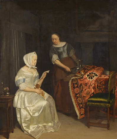 Lady Reading a Letter - Jacob Lucasz Ochtervelt