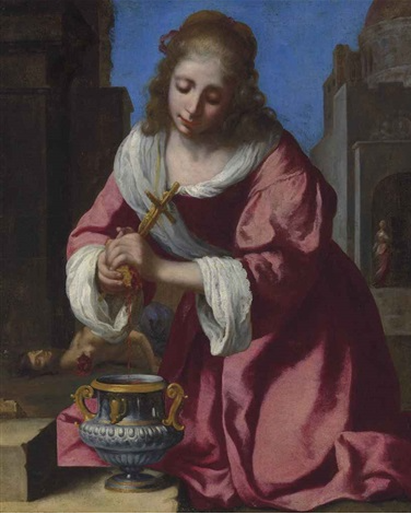 Santa Práxedes, c.1655 - Johannes Vermeer