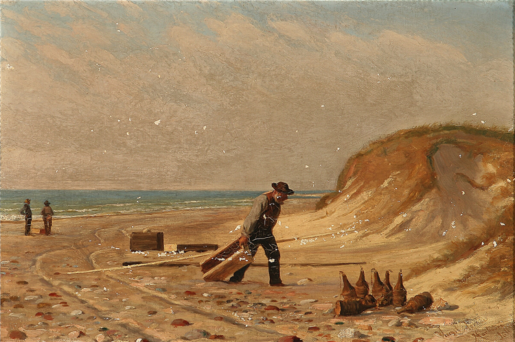 Fishermen on the beach, 1884 - Wenzel Tornøe