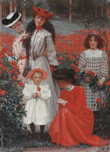 A Family Group, c.1898 - Albert Herter
