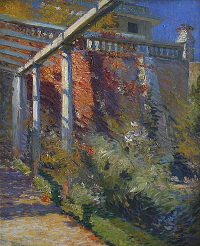 Sunken Garden Beneath Wall, Villa Francesca, Setauket, Long Island, 1915 - Уильям Додж