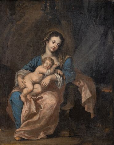The Mother of God with the fallen asleep Christ Child - Erasmus Quellinus the Younger