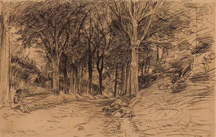 The undergrowth in Quimper, 1890 - Жуль Бретон