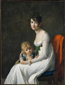 Madame Philippe Panon Desbassayns de Richemont (Jeanne Eglé Mourgue, 1778–1855) and Her Son, Eugène (1800–1859) - Марі-Гійємін Бенуа