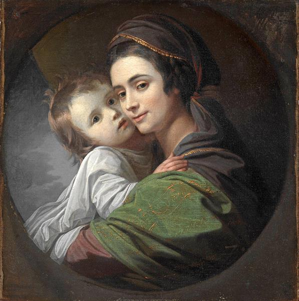 Elizabeth Shewell West and Her Son, Raphael - Бенджамін Вест