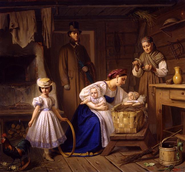 Nurse Visiting a Sick Child, 1886 - Carl Wenig