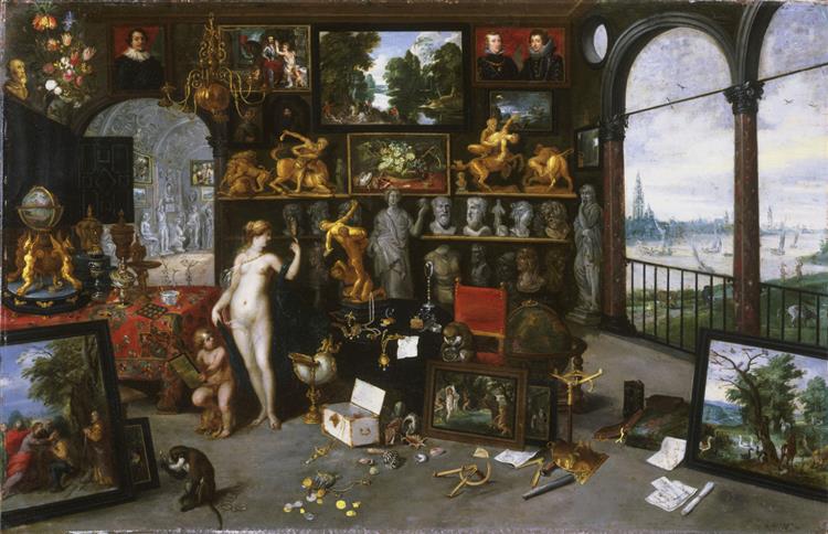 Allegory of Sight (Venus and Cupid in a Picture Gallery) - Jan Brueghel el Joven