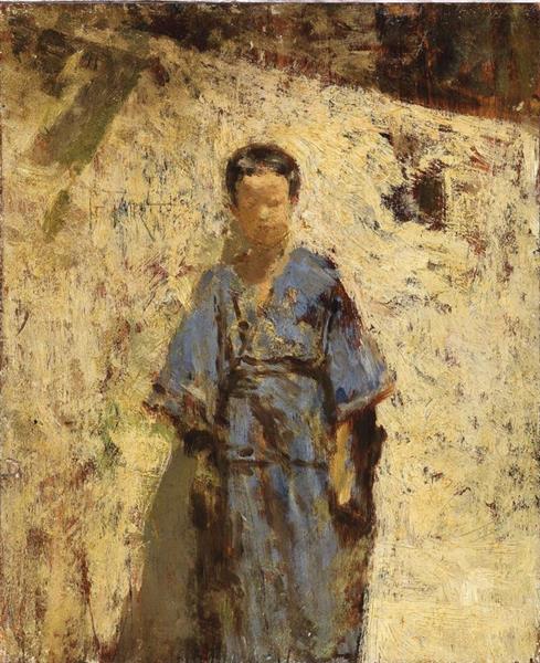 The blue kimono, 1881 - 1882 - Джакомо Фавретто