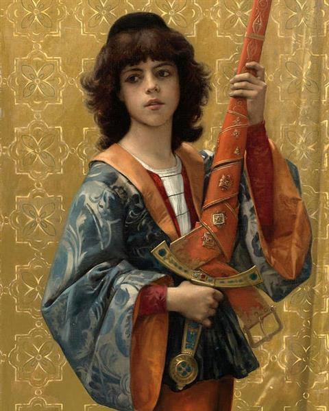 Young Page in Florentine Garb, 1881 - Александр Кабанель